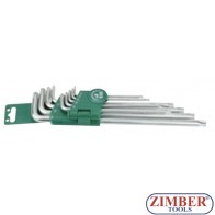 Set Chei Imbus TORX S (5 UNGHIURI), 9 piese, H16109S - JONNESWAY