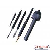 Extractor pentru bujii incandescente rupte 5 buc. ZR-36GPRS05 - ZIMBER TOOLS