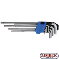 Set chei tip L | extra lungi | imbus/imbus cu cap sferic 1,5 - 10 mm | 9 piese- 790 - BGS technic
