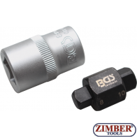 Patrat de baie de ulei 8mm si 10mm cu tubulara de antrenare 1/2'' pentru : Ford, Nissan, Mazda, Renault, Peugeot, Volvo - 8991 - BGS technic.