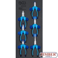 Set miniclesti si patenti combinati asezati in suport pentru dotare sertar, dimensiune 1/3, 6-piese - 4024 -  BGS-technic.