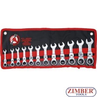 Set chei cu clicket ajustabil, extrascurte | 8 - 19 mm |  12buc. 30003. 1216 - BGS technic.