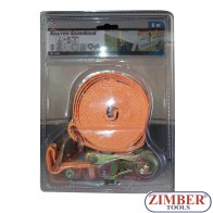 Chinga cu clicket pentru ancorare , lungime 6m, latime 38 mm, sarcina max. 210Kg (3495) - BGS technic