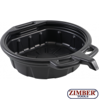 Recuperator de ulei din plastic HDPE, inaltime 125mm, diametru 400mm, capacitate 8 litri (9981) - BGS technic