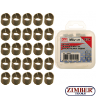 Insertii Helicoil pentru reparatii filete M8x1.25, 25 piese| 1959-3 - BGS- technic.