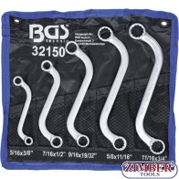 Set chei inelare Type-S in Inch 3/8"-3/4", 5 piese. - 32150 - BGS technic.