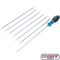 Set şurubelniţe cu capete interschimbabile | Profil T (pentru Torx) / Profil T (pentru Torx Plus) cu gaură | 300-mm | 8 piese - 2326 - BGS technic