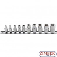 Set chei tubulare Profil E(1/4") | E4 - E16 | 10 buc. - 9548 - BGS technic