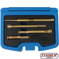 Set de curatat si rectificat filete pentru bujii incandescente | M10 x 1.00 - M10 x 1.25 - M12 x 1.25, 4 piese.136-BGS technic.