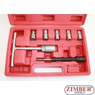 SET DE FREZE PENTRU CURATAT ORIFICIU INJECTOR DIESEL 8 buc, ZT-04777 - SMANN TOOLS