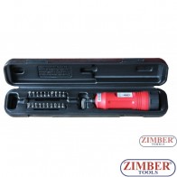 Set surubelnita dinamometrica mecanica cu reglaj (1-5 Nm) 1/4"  - ZR-16SDTS14 - ZIMBER TOOLS