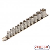 Set chei tubulare Profil E, E4 - E20, antrenare 1/4" - 3/8", 12 piese (2038) - BGS technic