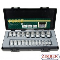 Trusa tubulare 1/2" in 12 puncte, 21buc. - 4212-9 - FORCE