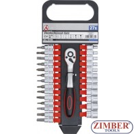 Set chei tubulare | Antrenare 6,3 mm (1/4") | 4 - 13 mm | 27 piese  - 15105 - BGS-technic.