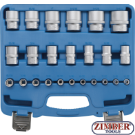 Set chei tubulare in Inch cu profil hexagon 1/4", 1/2", 24 piese, 2246 - BGS technic