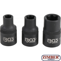 Set tubulare profil Ribe M6S, M8S, M12S, 3 piese (9336) - BGS technic