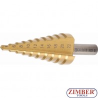 Freza pentru gaurit si majorat in trepte pentru metal Ø 4 - 22 mm - 1618 - BGS technic.