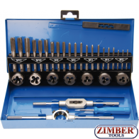 Set filiere si tarozi M3 - M12 , 32 piese, 901 - BGS technic.