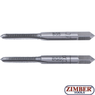 Set tarozi, pretăiere şi finisare M4 x 0,7, 2 piese. 1900-M4X0.7-B - BGS- technic.