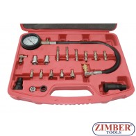 Tester compresie diesel 0 - 70 bar 16.bucati, ZT-04103 - SMANN-TOOLS.
