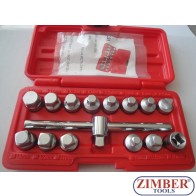 Trusa Baie de Ulei Motor 3/8",15 buc. ZR-36DN3815 - ZIMBER-SCULE