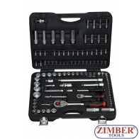 TRUSA DE SCULE TUBULARE CLICHET TORX-URI CHEI CU (1/4"&1/2") 108 PIESE -  FORCE
