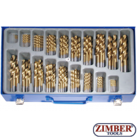 Set spirale 1-10mm HSS acoperite cu Titan, 170piese-1994 - BGS technic.