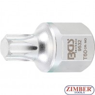 Cheie speciala pentru slabit curele de accesorii poly-v VAG 6 cylinder TDI common rail | 12,5 mm (1/2"), Hexagon exterior 22 mm | Profil T (pentru Torx) T60- 9532 - BGS technic.