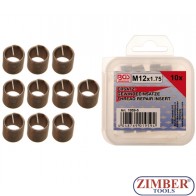 Insertii Helicoil pentru reparatii filete M12x1.75, 10 piese -1959-5 - BGS technic.