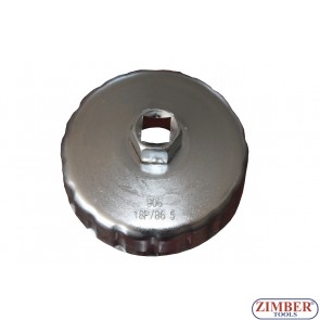 Cheie filtru de ulei 86,5-mm/18 pereti, 3/8" pentru motoare, BMW, VOLVO -  ZK-1014