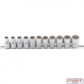 Set chei tubulare 10 - 21 mm in 12 colțuri, antrenare 12,5 mm (1/2"), 12 piese - 9107 - BGS - technic.