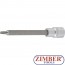 Bit Torx T30 cu gaura, lungime 240mm, antrenare cu tubulara 1/2" - 5184-T30 - BGS technic.