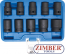 Impact Socket Set, Hexagon | 12.5 mm (1/2") Drive | 10 - 24 mm | 10 pcs.5205-BGS technic.