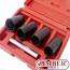 Twist Socket Set 1/2” Drive Wheel Lock Nut Remover /Removal 17 19 21mm 22mm, 5pcs - ZT-008A62 - SMANN TOOLS